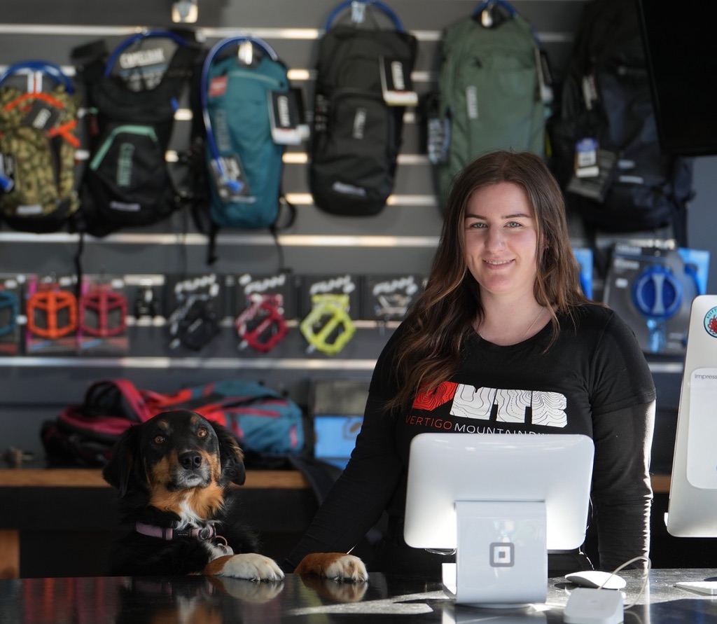 Vertigo MTB St Helens shop dog